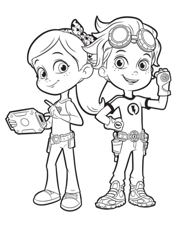 Ruby And Rusty Coloring Page