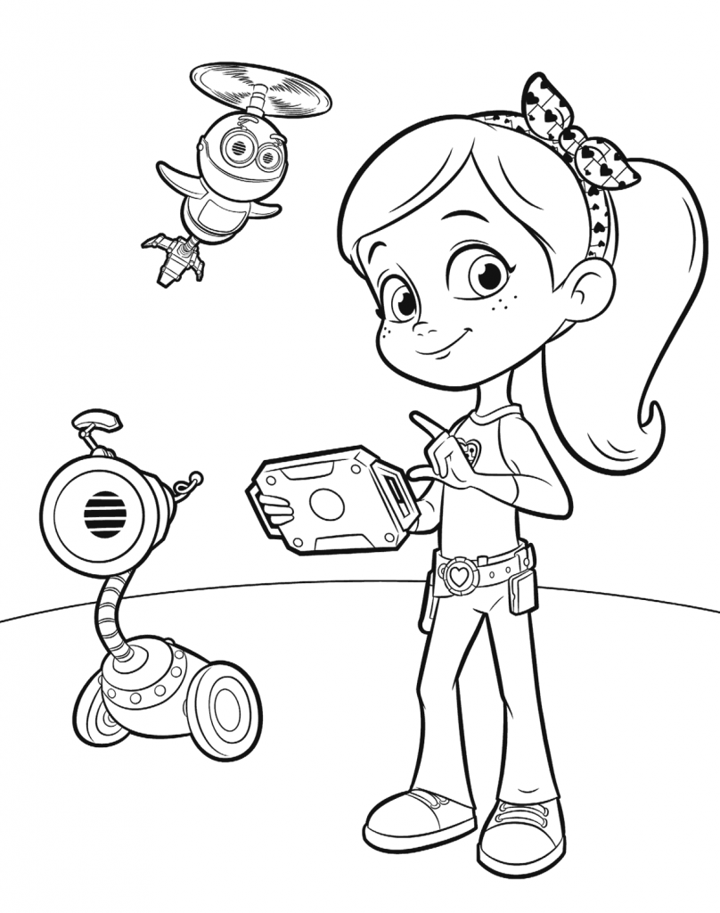 Ruby With Ray And Whirly Coloring Page