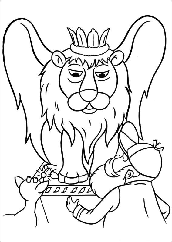 Rudolph and King Moonracer Coloring Page