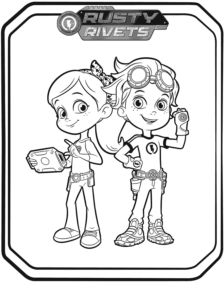 Rusty and Ruby Coloring Page