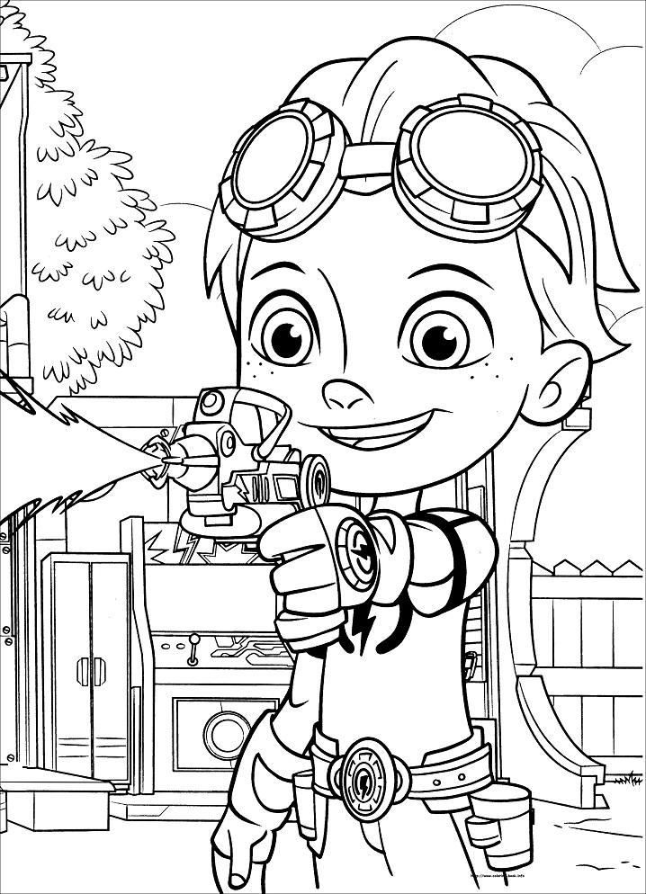 Rusty Shooting Coloring Page