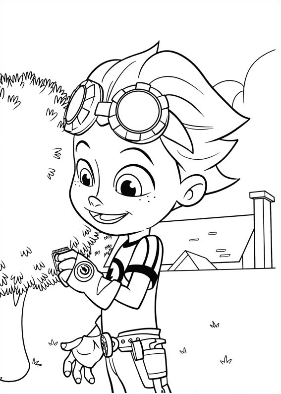 Rusty With CPU Coloring Page
