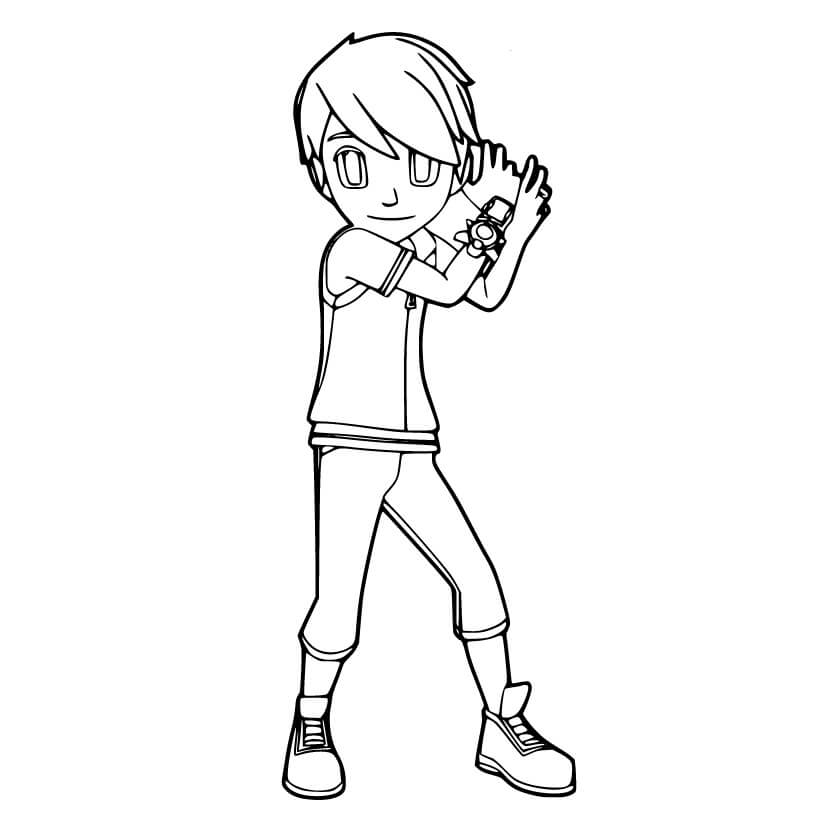 Ryan Char from Tobot Coloring Page