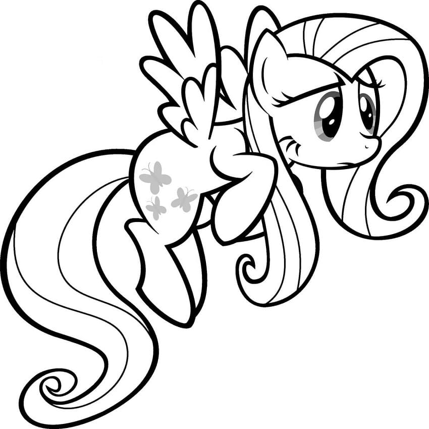 Sad Fluttershy Coloring Page