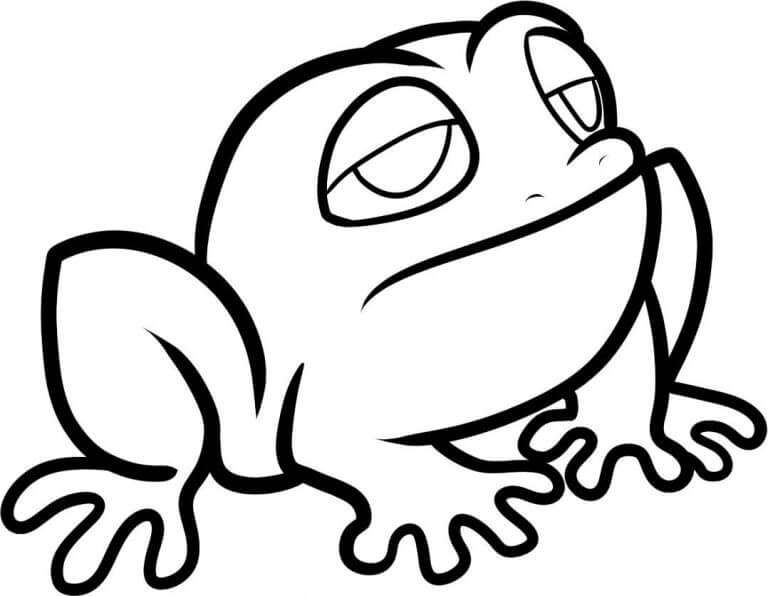 Sad Toad Coloring Page