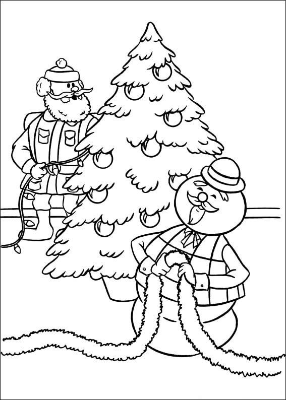 Sam the Snowman Coloring Page