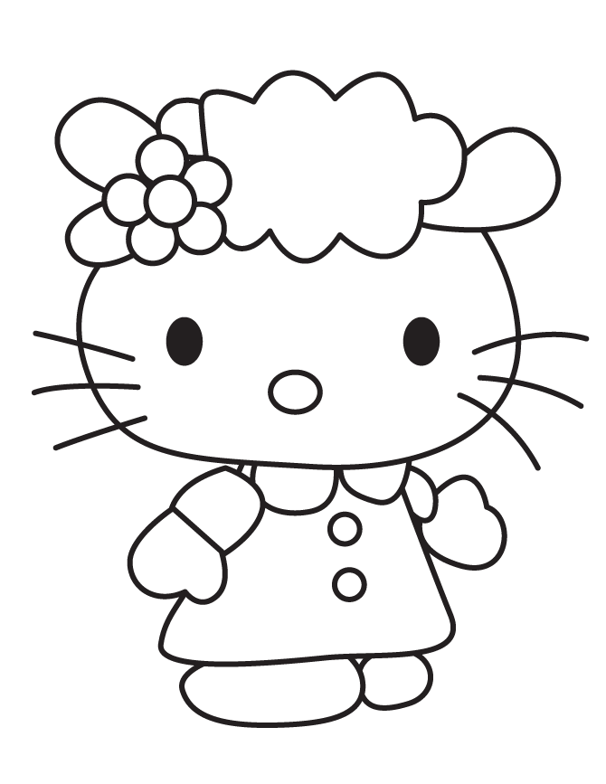 Sanrio Cute Hello Kitty Friend Coloring Page