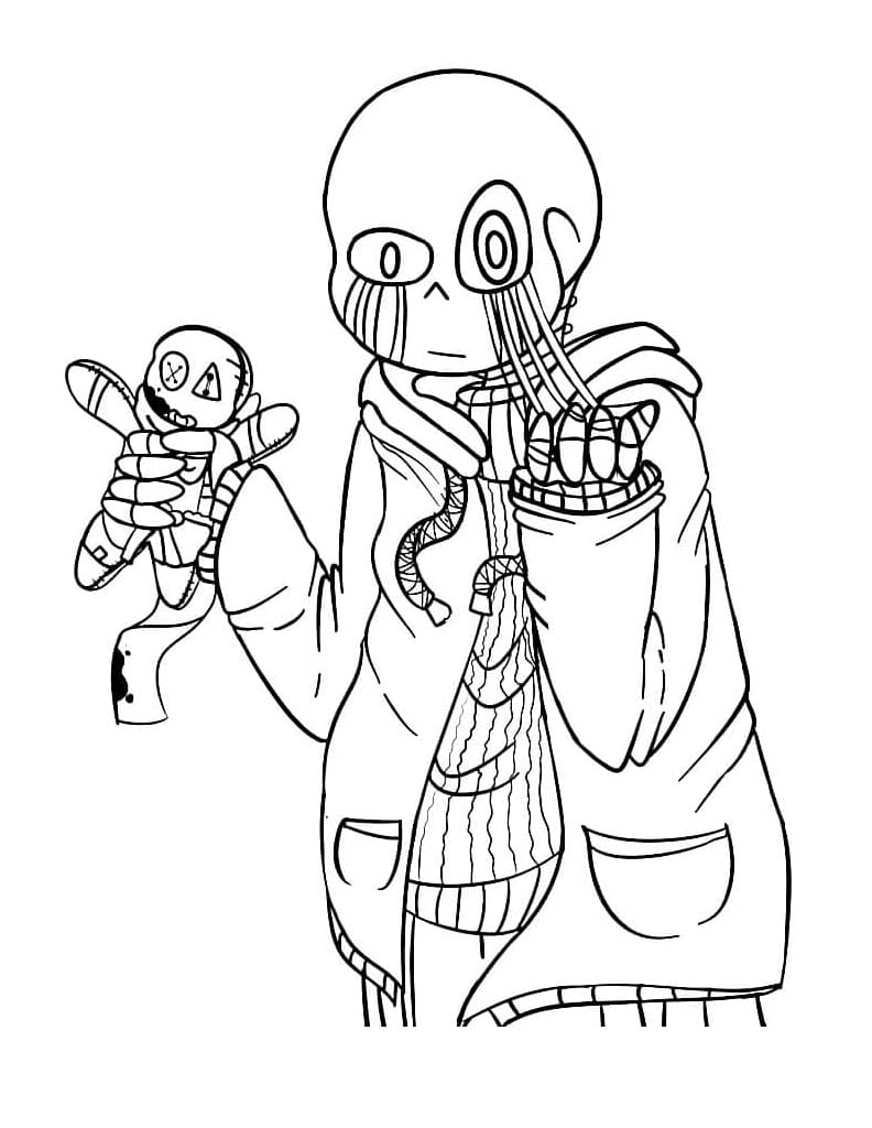 Sans and Toy Coloring Page