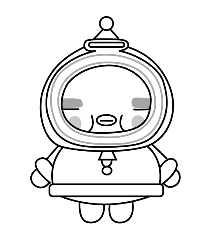 Santa Claus from Pucca Coloring Page