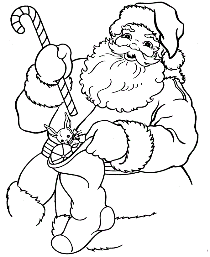 Santa Clauses Coloring Page