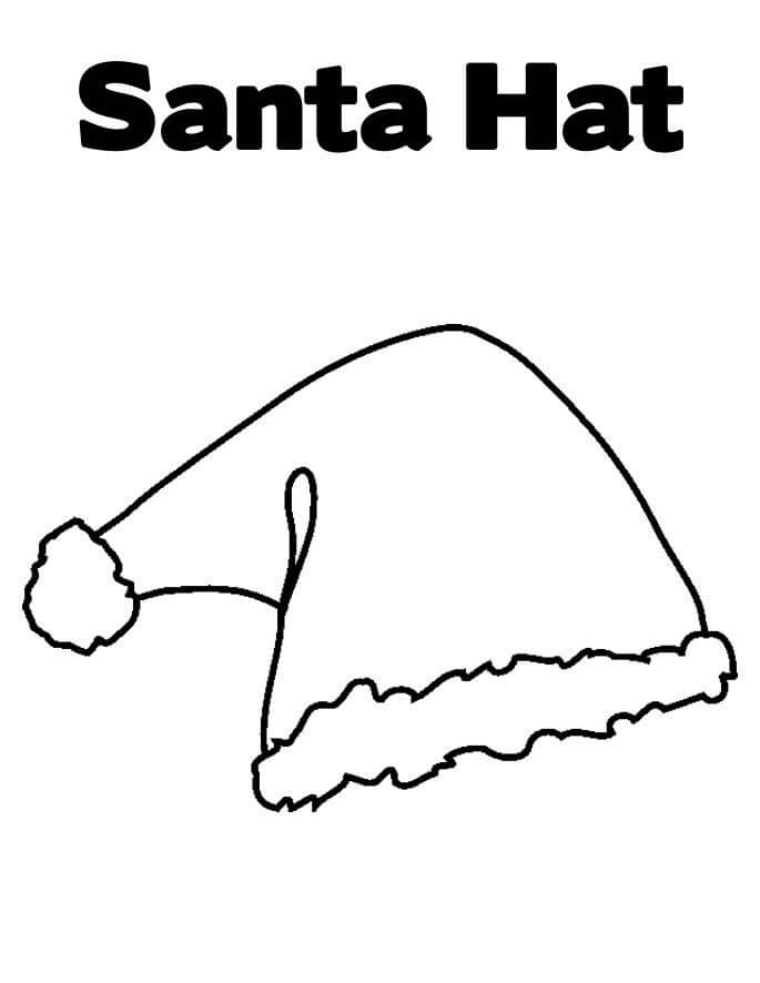 Santa Hat 5 Coloring Page