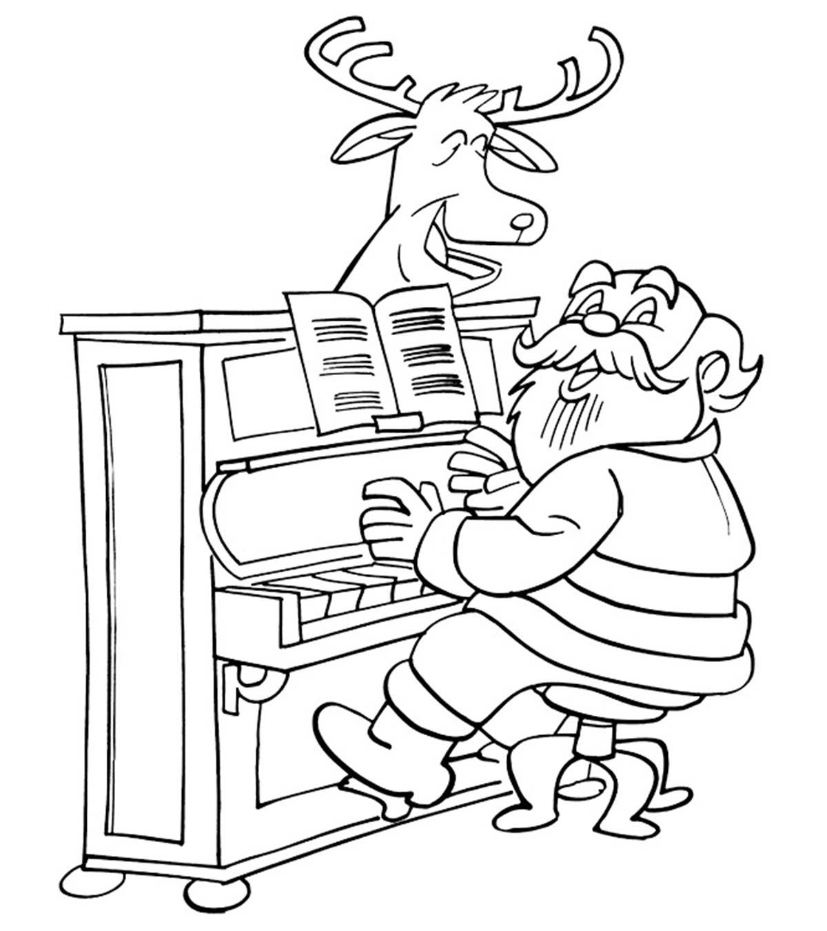 Santa Playing Piano