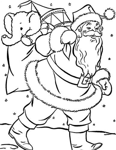 Santa Printables Coloring Page