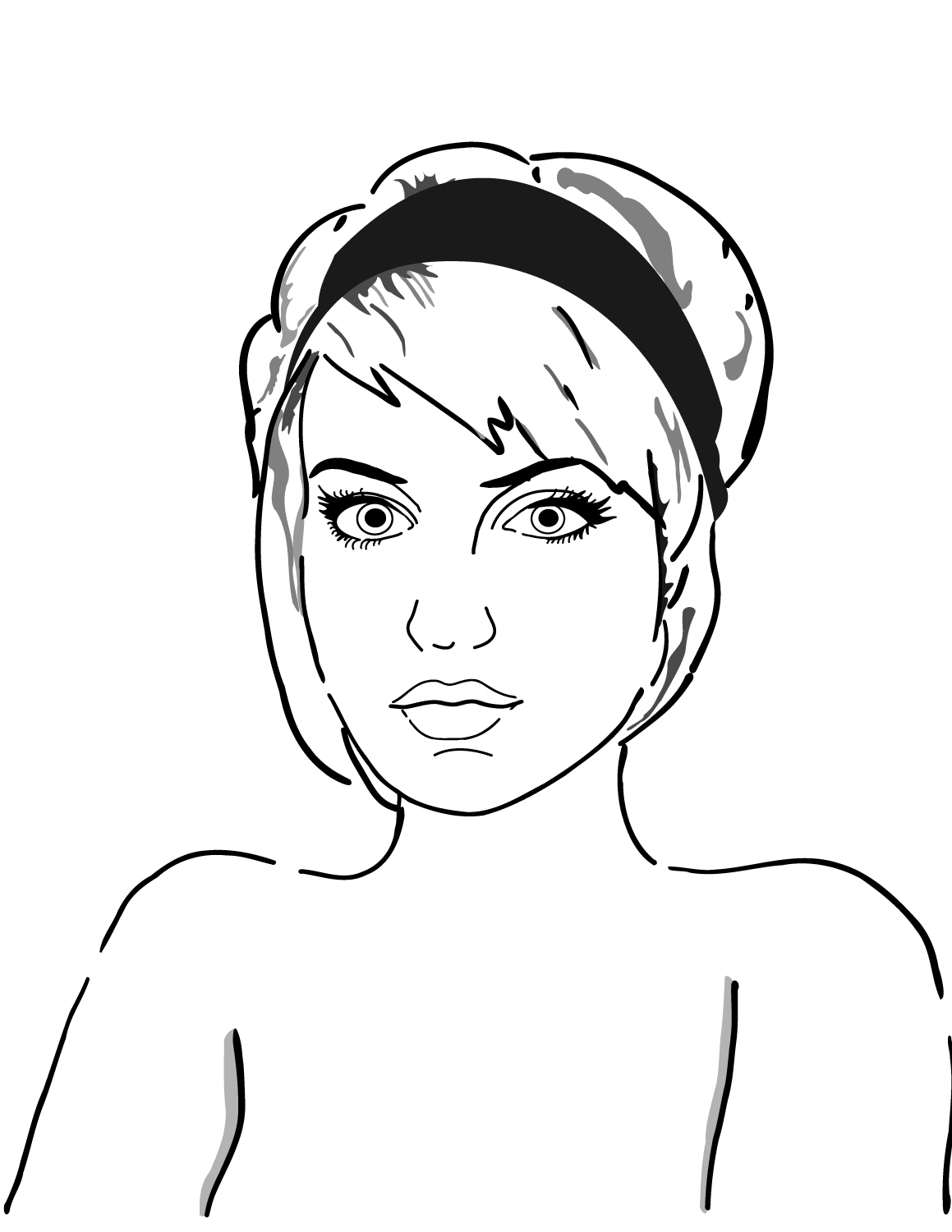 Sara X Mills Celebrity Coloring Page