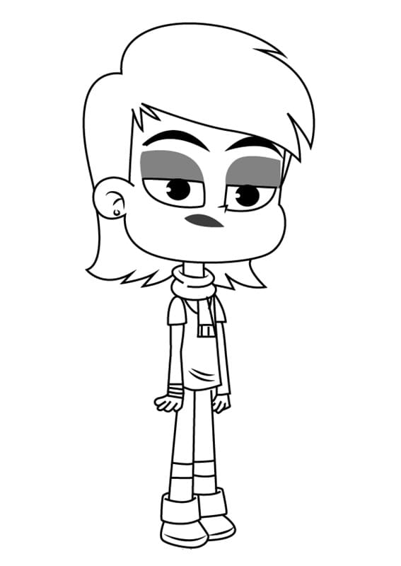 Sarah from Looped Coloring Page