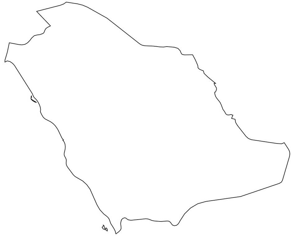 Saudi Arabia Outline Map