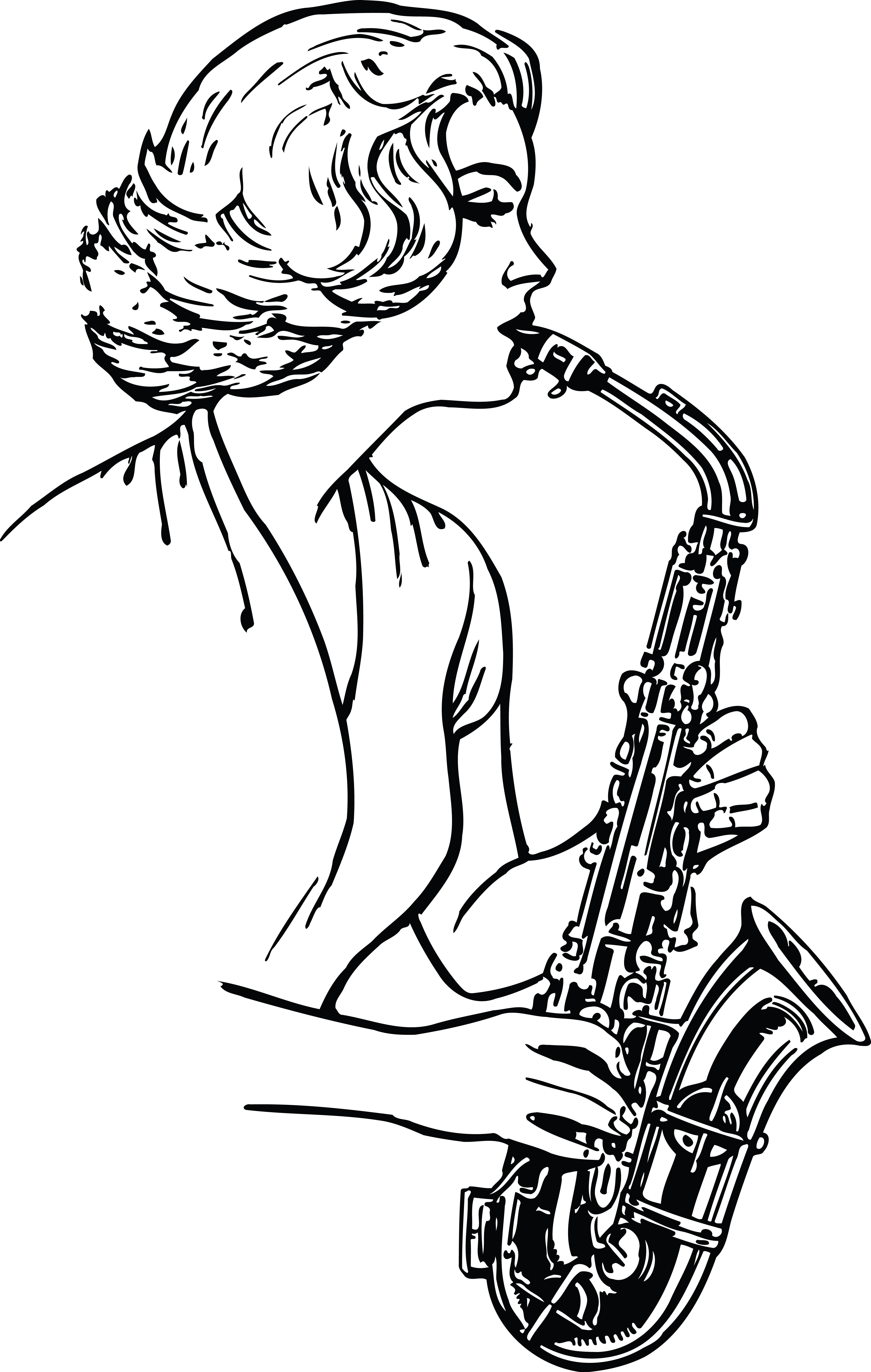 Saxophone Coloring page Coloring Page