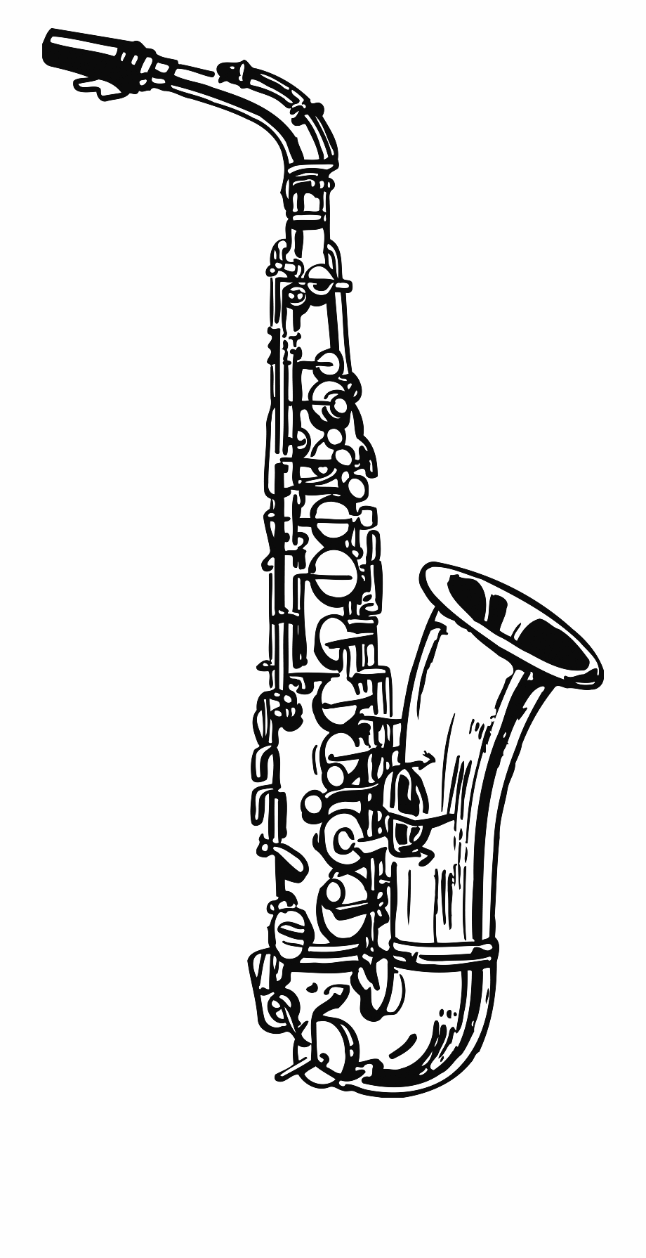 Saxophones Coloring Page