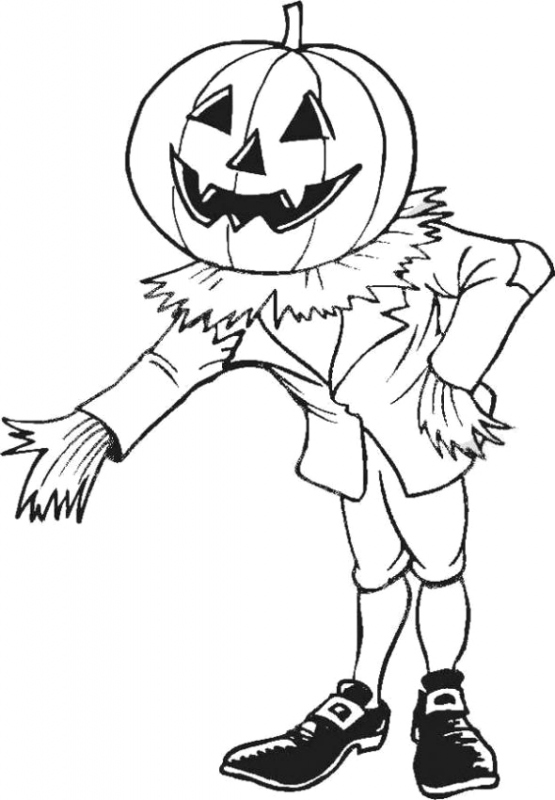 Say Hi With Mr. Pumpkin Coloring Page