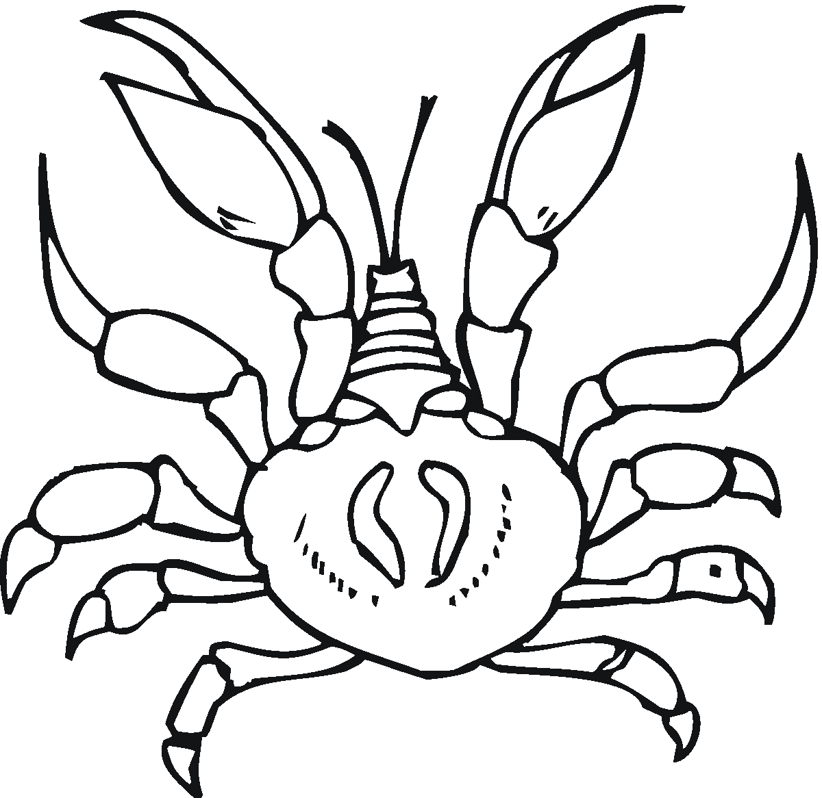 Scary Crab Coloring Page