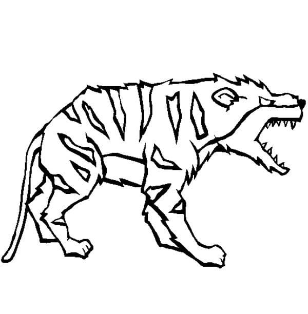 Scary Hyena Coloring Page