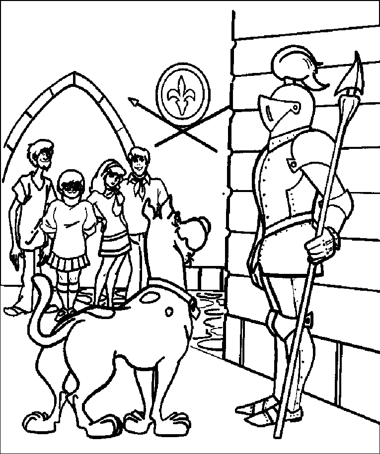 Scooby And Knight Coloring Page