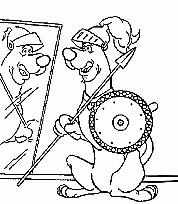Scooby As Knight Scooby Doo Coloring Page