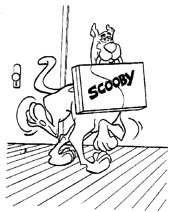Scooby Bringing A Bag Scooby Doo Coloring Page