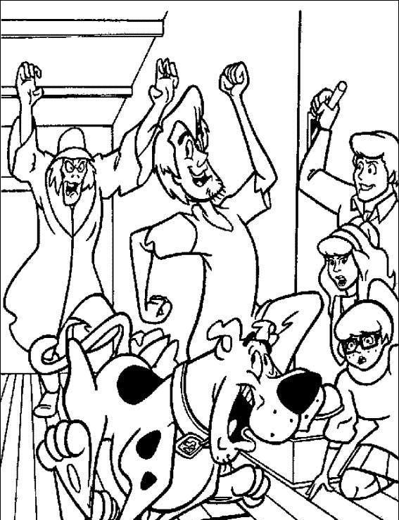 Scooby Doo Cartoon For Halloween Coloring Page