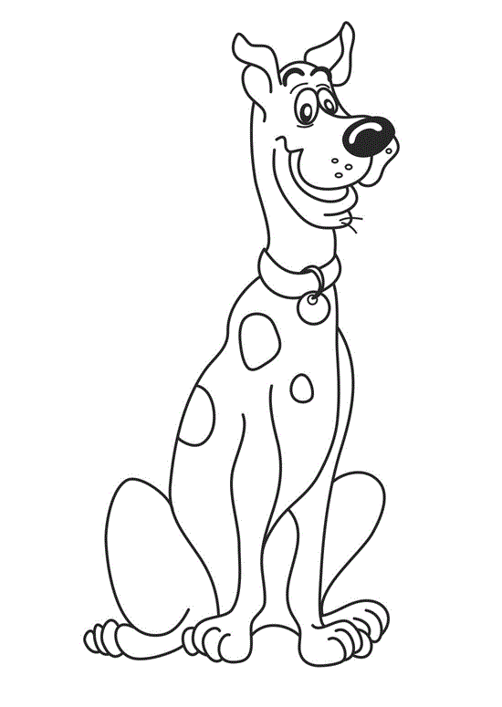 Scooby Doo Grinning Coloring Page