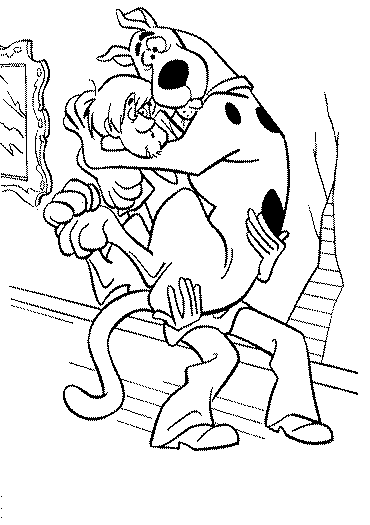 Scooby Doo Halloween Free Coloring Page