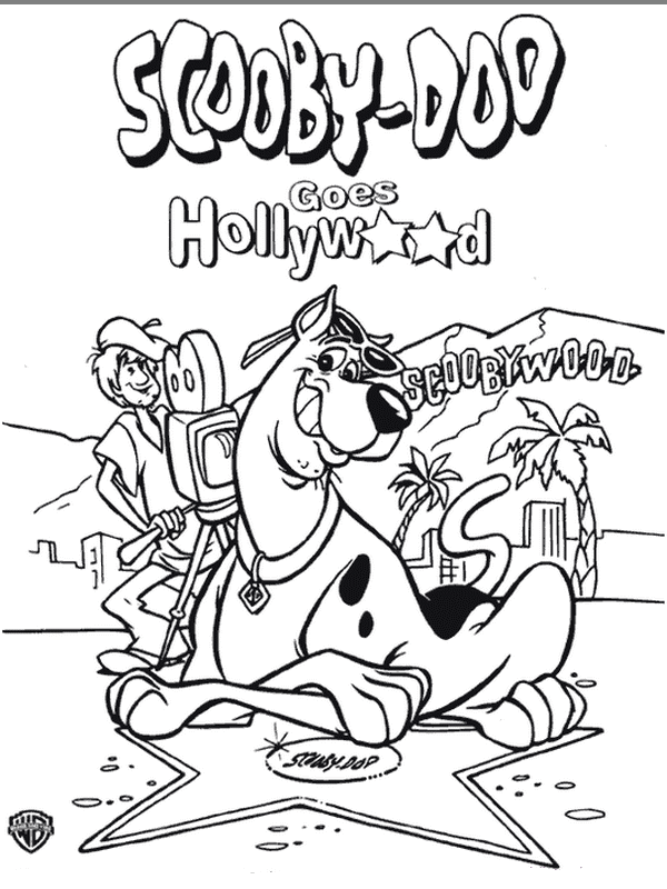 Scooby In Hollywood Scooby Doo Coloring Page