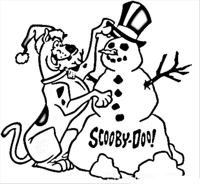 Scooby Making Snow Man Scooby Doo