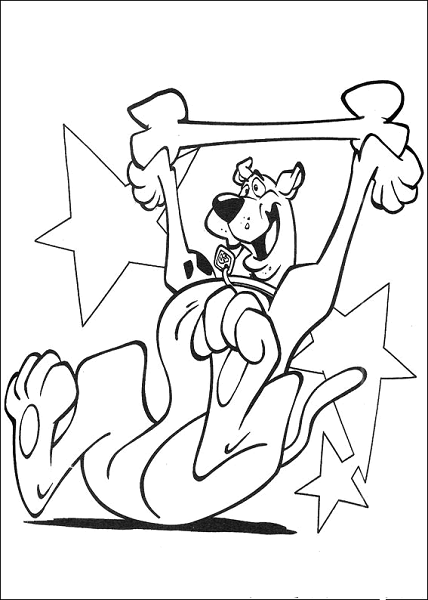 Scooby Won A Bone Scooby Doo Coloring Page