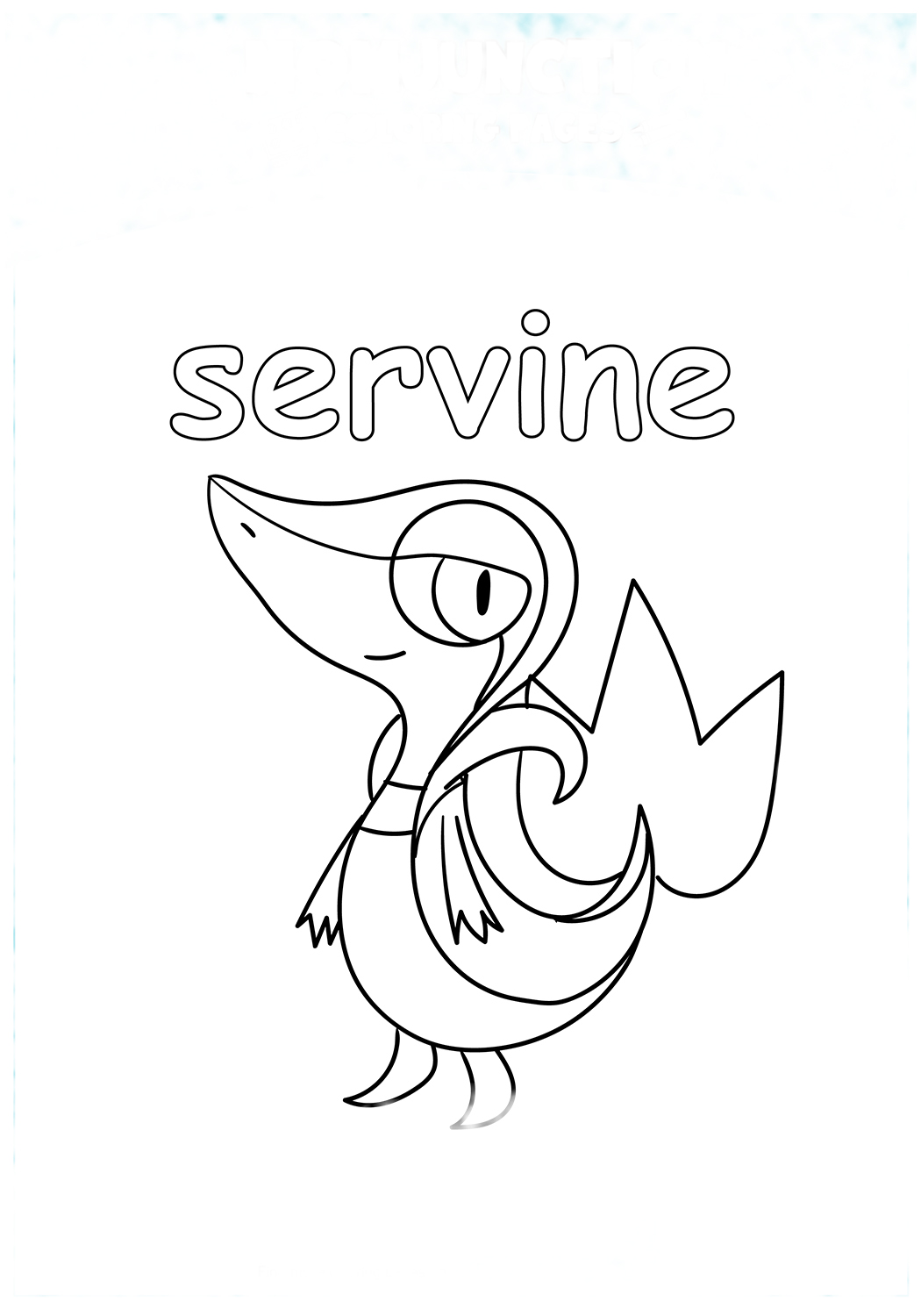 Servine Pokemon Coloring Page