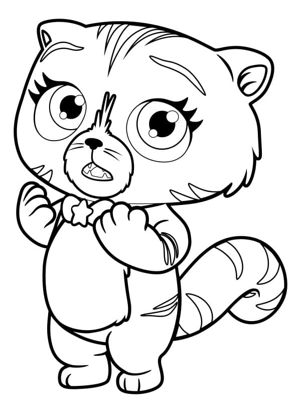 Seven from Little Charmers Coloring Page