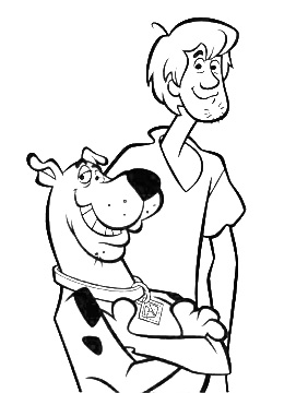Shaggy And Scooby Doo Coloring Page