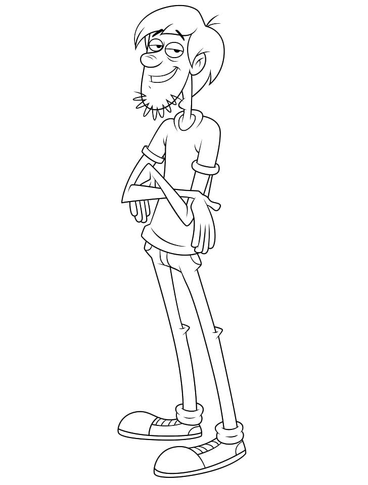 Shaggy is Smiling Coloring Page