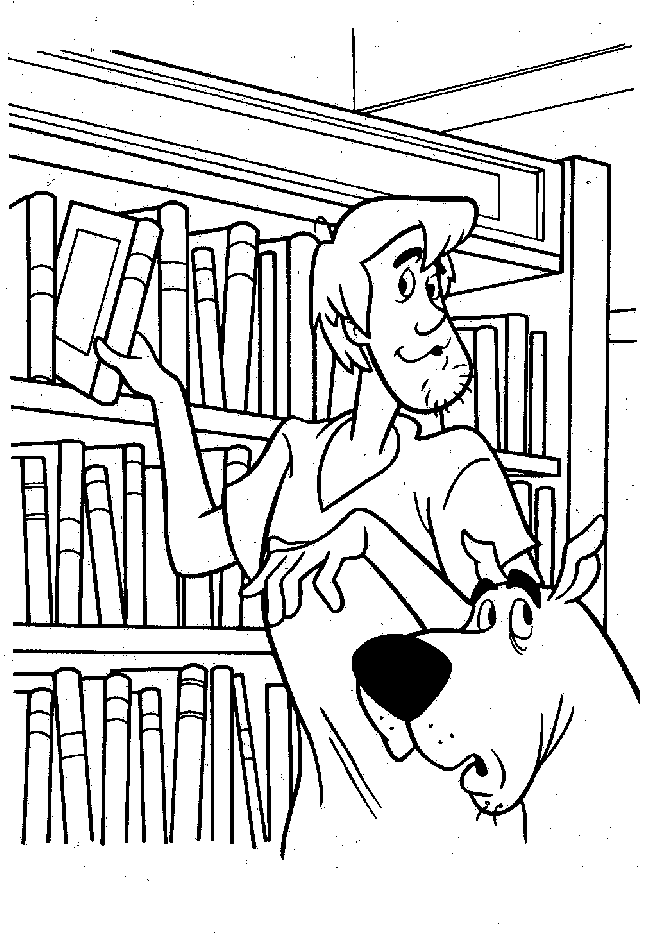 Shaggy Picking A Book Scooby Doo