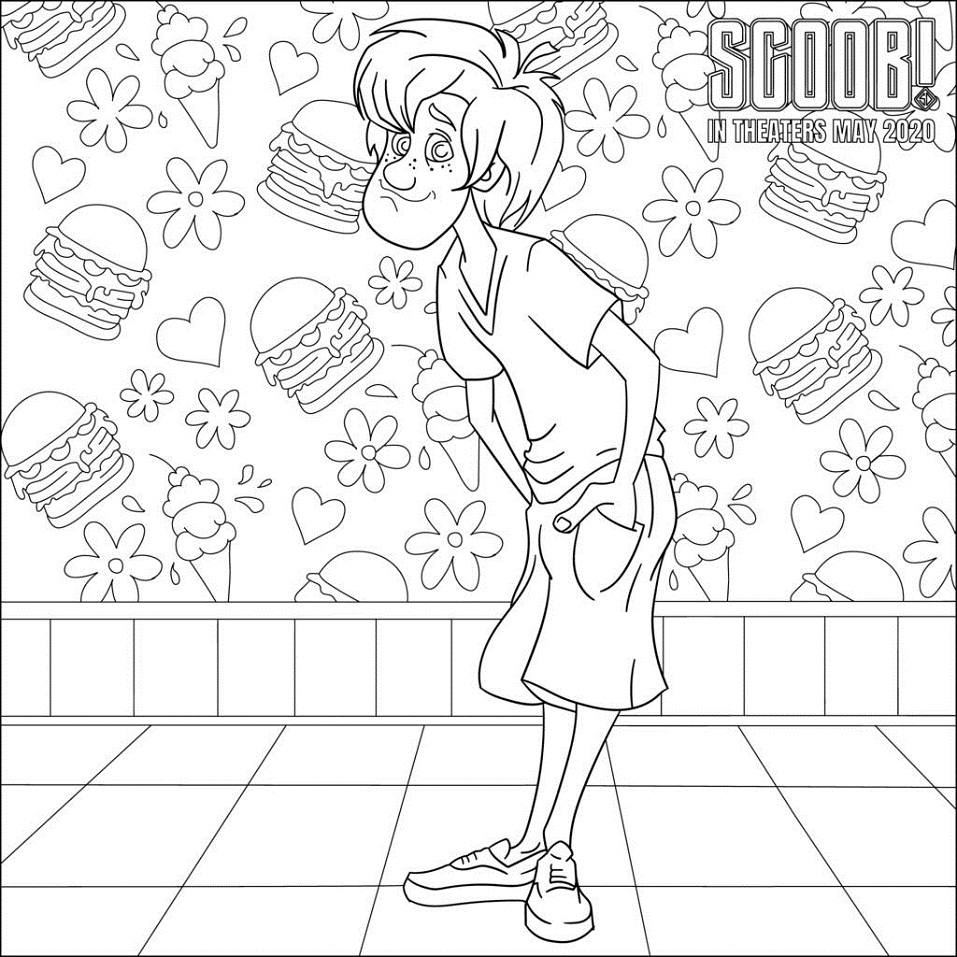 Shaggy Rogers Coloring Page