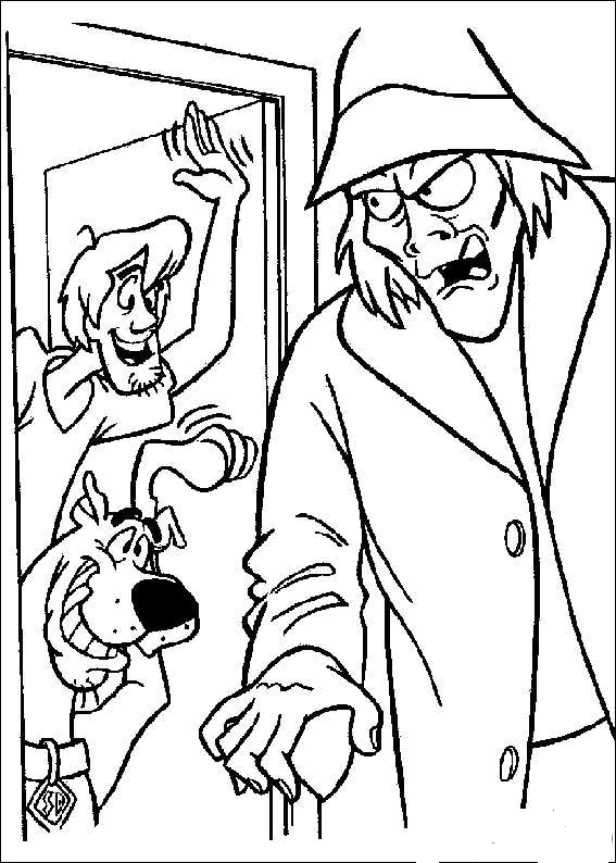 Shaggy Say Hi To Zombie Scooby Doo Coloring Page