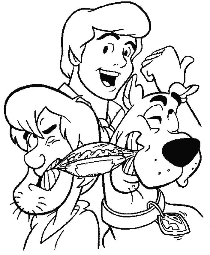 Shaggy Shared Hotdog With Scooby Scooby Doo