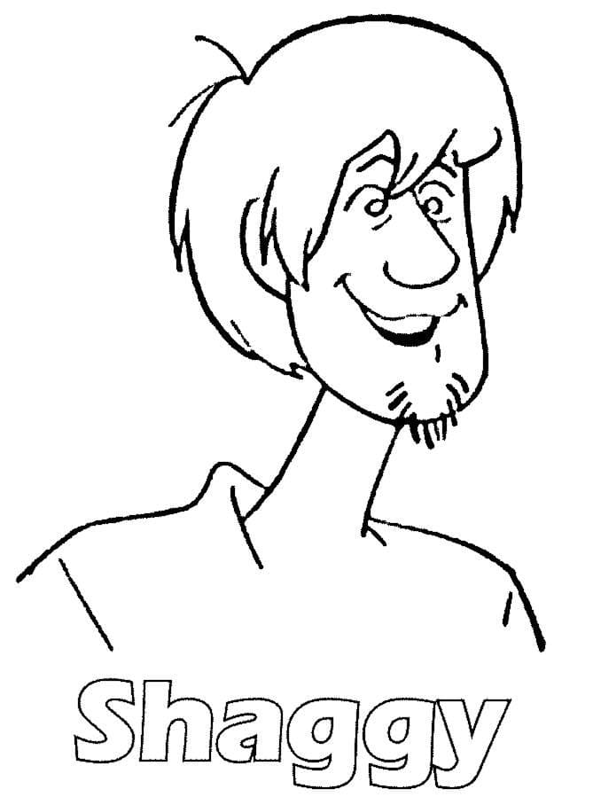 Shaggy Smiling Coloring Page