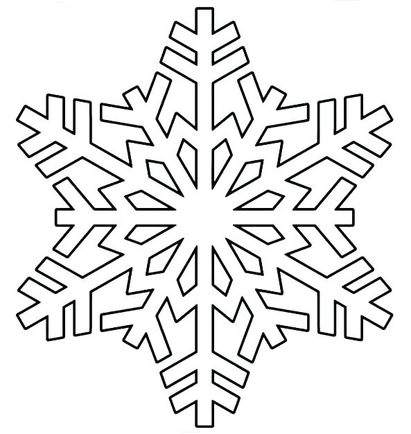 Shape of a Snowflake Coloring Page