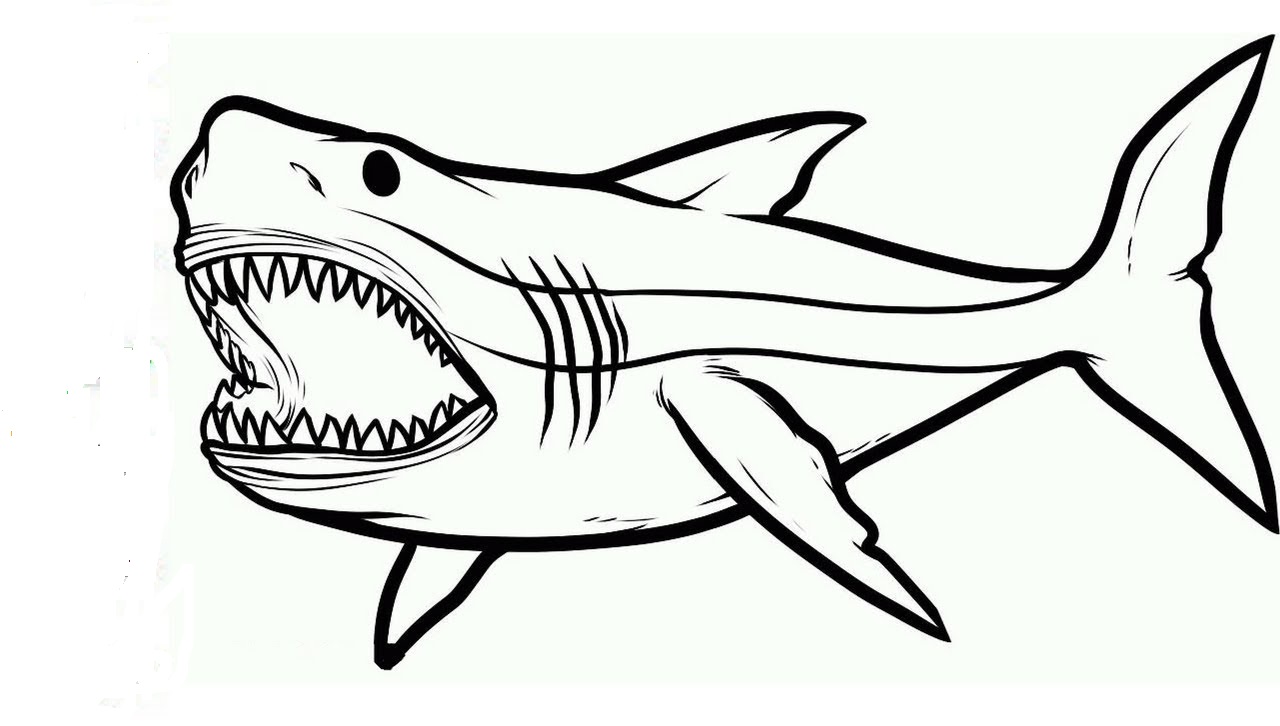 Shark’s Jaw Coloring Page