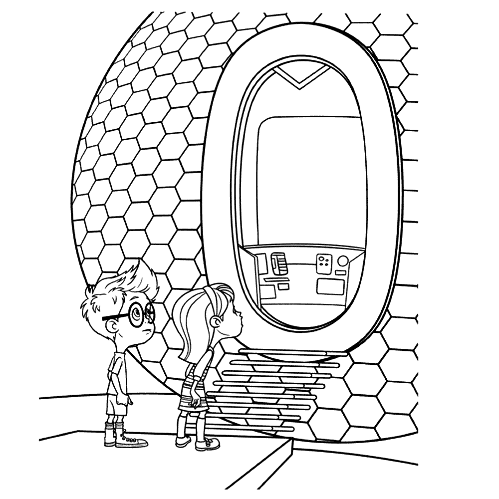 Sherman And Penny In The Wabac Coloring Page