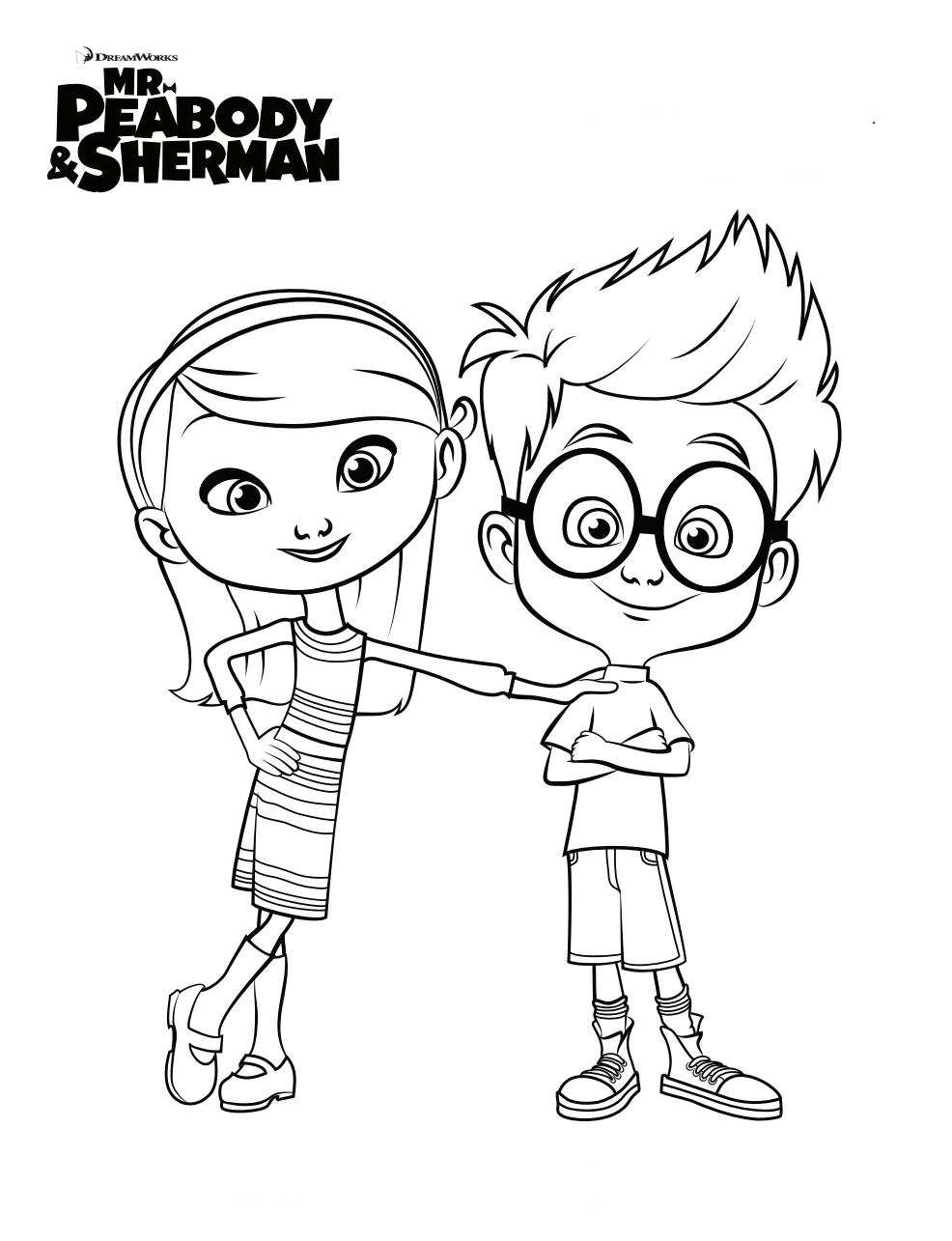 Sherman And Penny Coloring Page