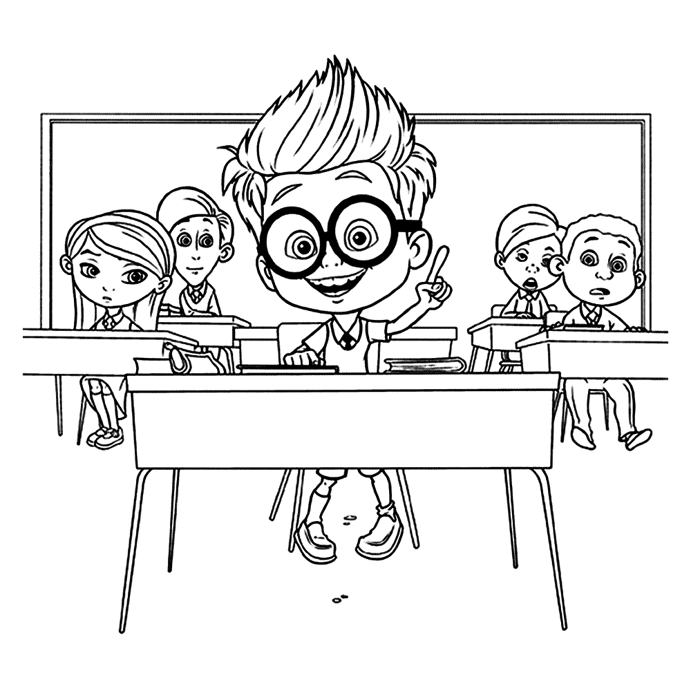 Sherman In School Coloring Page