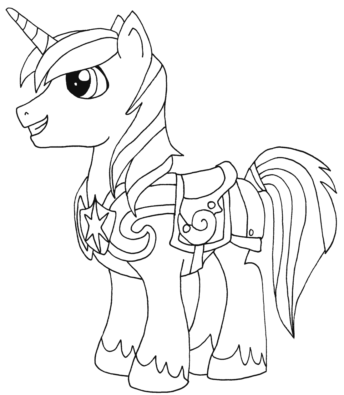 Shining Armor My Little Pony Coloring Page