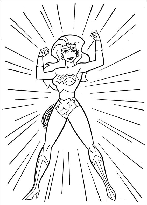 Shining Wonder Woman Coloring Page